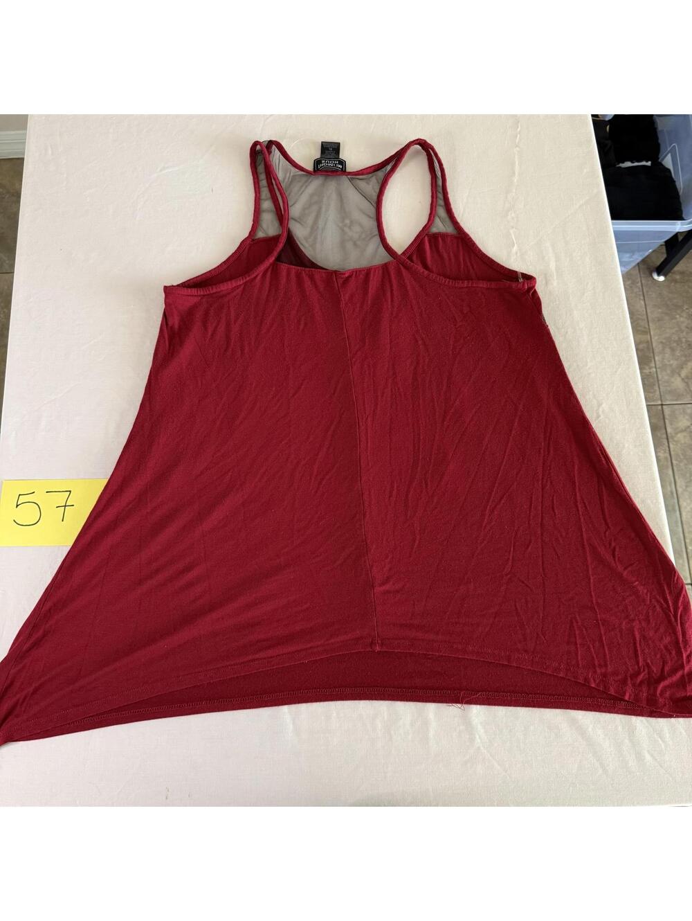 Midnight Hour Red Tank Top with Skull Print Size XL - Picture 4 of 4